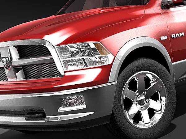 dodge ram 2009 crew 3d model - dodge ram 2009 crew cab hipoly... by squir